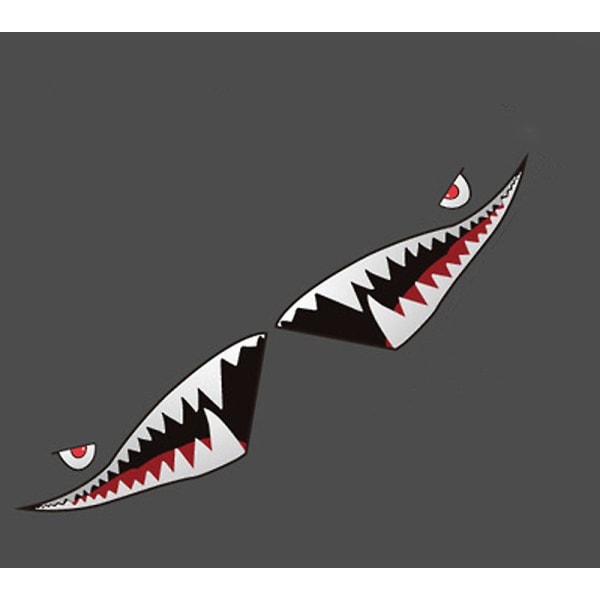 Bildekal Shark Mouth Sticker Bilbildekal Garland Great White Shark Kroppsfärgdekal Bildörrsdekal