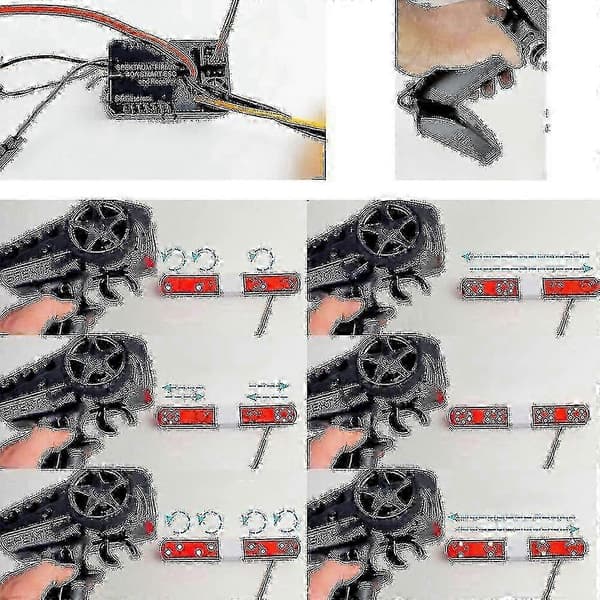 6 tilstande RC politi blitzlys LED-lys til 1/8 1/10 Axial Scx10 1