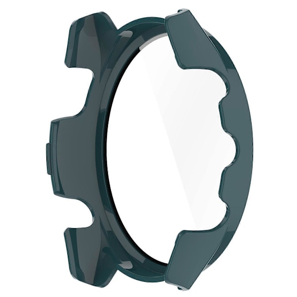 Yhteensopiva Garmin Forerunner 265S:n kanssa Naarmuuntumaton PC-kellokotelo karkaistulla lasisella näytönsuojalla - Tumma Bl Multicolor Blackish Green