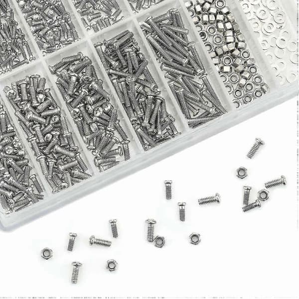 Glasögon Reparationsverktyg Kit 1000st Glasögonskruvar och Mutter Sortiment