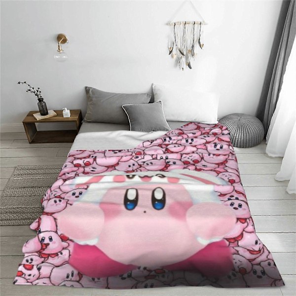 Kirby Filt Överkast Soffa Säng Mjuk Lätt Varm Mysig Flanell Fleece Filt För Barn Vuxna Gåva Flera S-SYS1065 76x102cm 40x30in