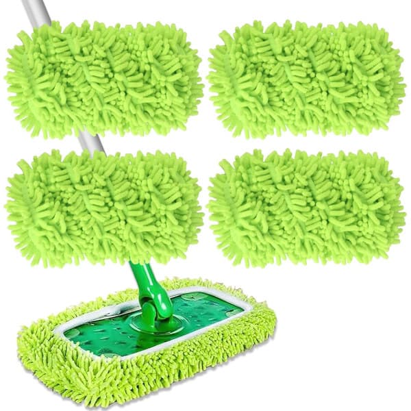 Stykker Mikrofiber Moppeklude til Swiffer Sweeper Moppe Refill Dampmoppe, Vådservietter Genanvendelige Vaskbare Moppepuder til Flisegulve
