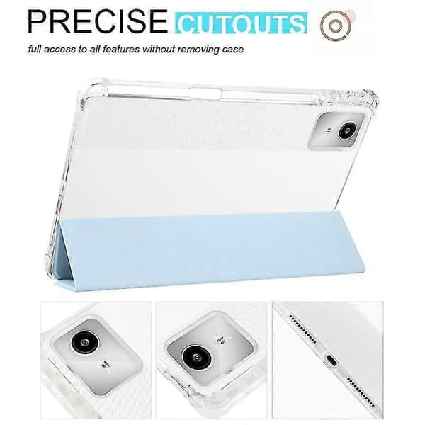 3-fold Læder Etui Til Lenovo Tab M11 / Xiaoxin Pad 11 2024 Light blue