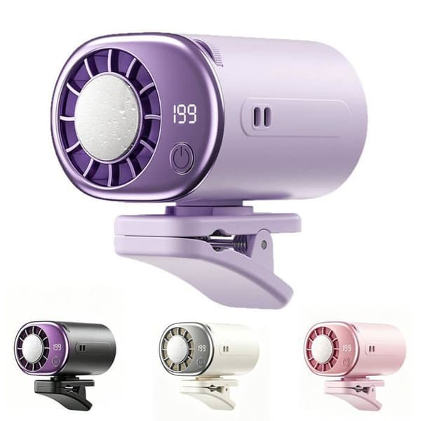 Clip-on blæser - GRANDSALEY - LED - Halvlederkøling 16°C - 199 hastigheder - 2000mAh