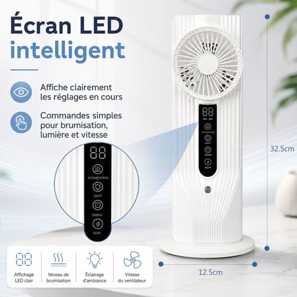 Bordvifte - REXON - Tårn 100ml - Tåkefunksjon - 6 Hastigheter - 1-6 Timers Timer