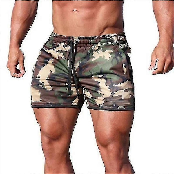 Herre Fitness Bodybuilding Sportstøj Shorts fg2025031701458 Camouflage M