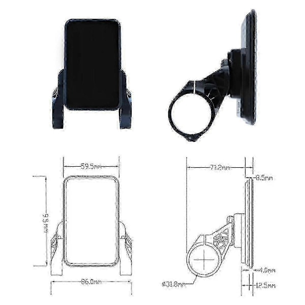 För elcykeldisplay 36V-72V Vattentät LCD-display NC-81F Elcykelpanel Dashboard, Vatten