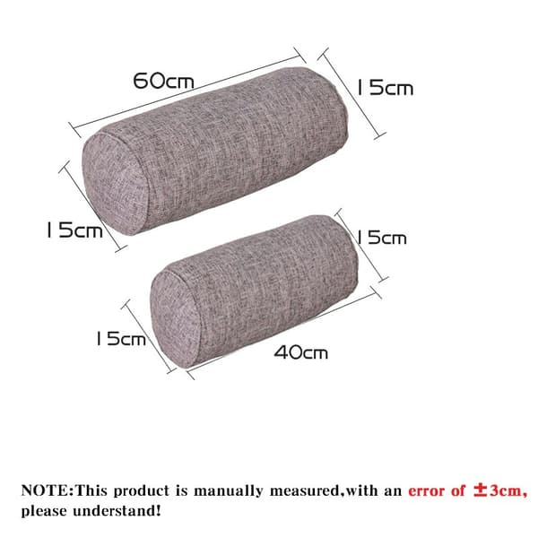 Lång kudde inre rund kroppskudde rektangulär sovkudde imitation bomullslinne kudde heminredning sovrum Blue 15x15x40cm