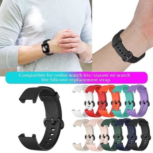 SURENHAP Erstatningssilikone Smartwatch Rem til Xiaomi Mi Watch Lite / Redmi Watch Lite - Sort -