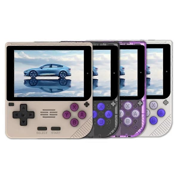 V10 Retro Handhållen Spelkonsol 3,5-tums Skärm Arkad Spelkonsol Linux Gamepad Stöder Flera 3D-emulatorer D Transparent black