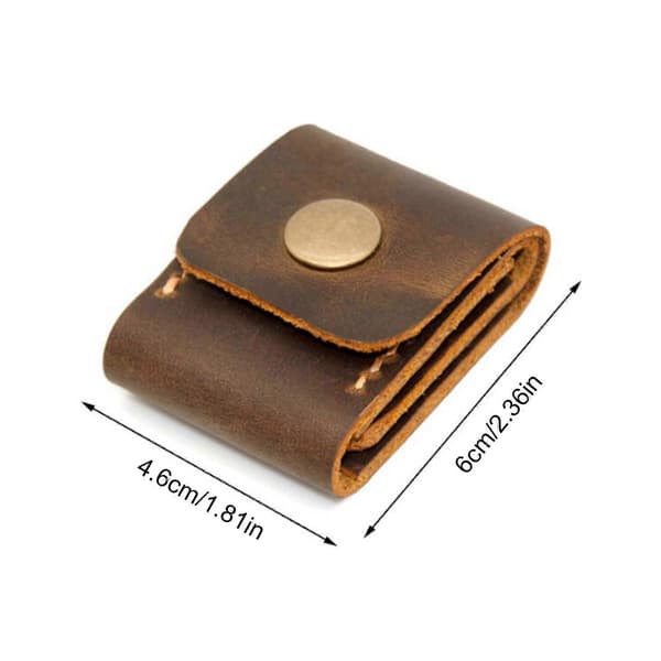 Gitarrplektrum Fickor Plektrumhållare Gitarrplektrum Väska Gitarrplektrum Läderfodral Gitarrplektrum Organiserare Röd Brown
