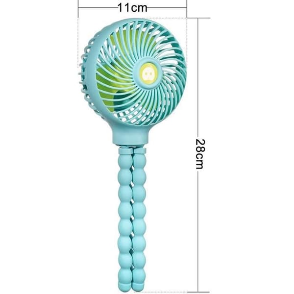 Mini klapvognsventilator, bærbar USB genopladelig ventilator til bilsæde, tremmeseng, skrivebord, udendørs YYV