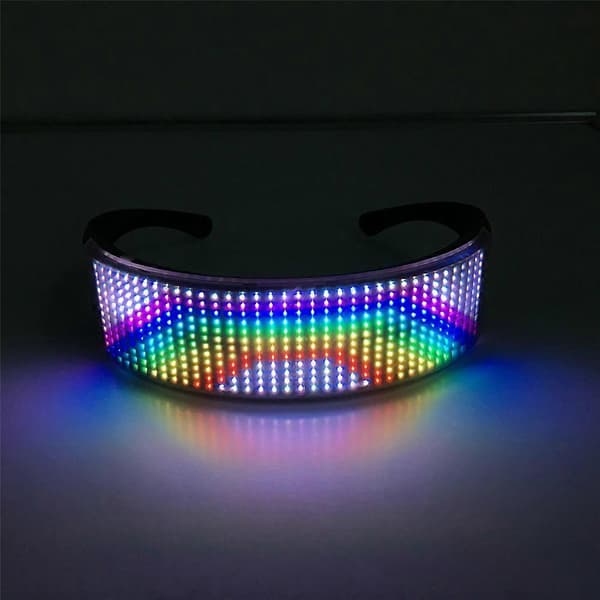 App Bluetooth Kontrol Lysende Briller DIY Indhold LED Glødende Briller Feststemning Rekvisitter MultiColor