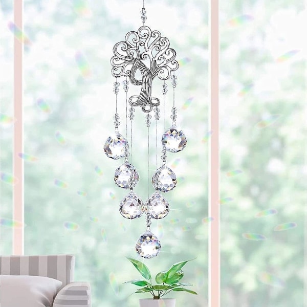 Krystal Sol, Vindue Prisma, Solfangere, Hængende Solfangere til Hjemmet, Have, Krystal Lampe, Gardin Vedhæng