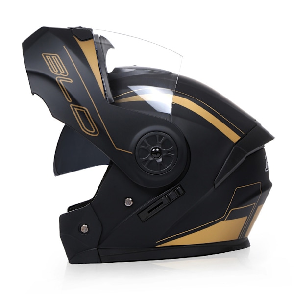 Arrival Herre Motorcykel Professionel Racing Flip Up Hjelm Abs Materiale Modulære Dobbelt Linse Hjelme 6 S（55-56）