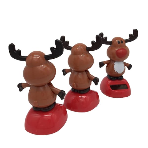 Solcellsdansande Snögubbe Söt Jultomte Julgransleksak, solcellsdriven dans Elk