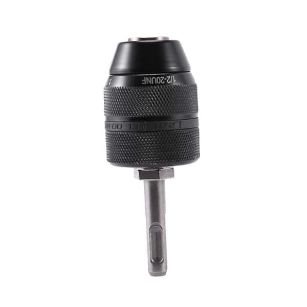 SDS Drill Chuck Skrutrekker Socket Hurtigskift Adapter Konverter Socket Perforator Krombelagt E Black