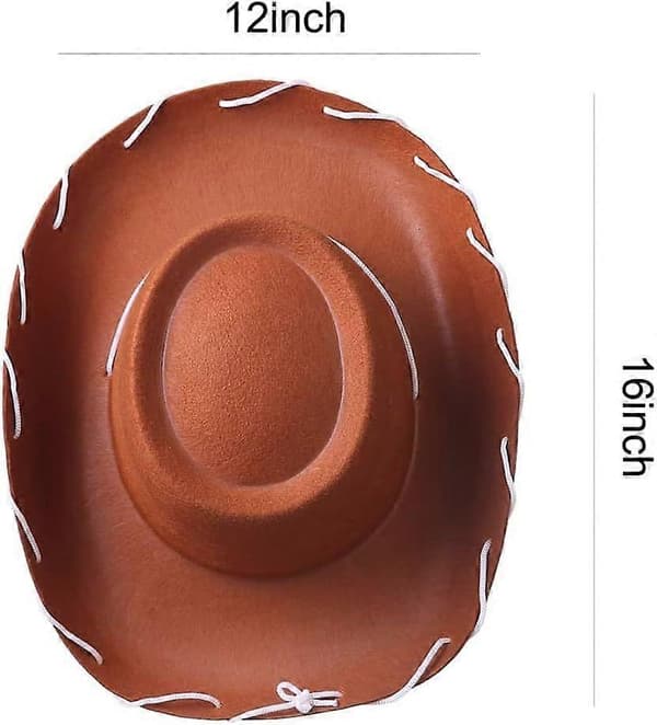 Klassisk Western cowboyhat med reb White