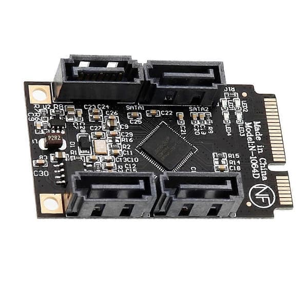 -Speed 3.0-adapter Effektiv datastyring: Mini PCIe til 4 porte 3.0-adapter Black