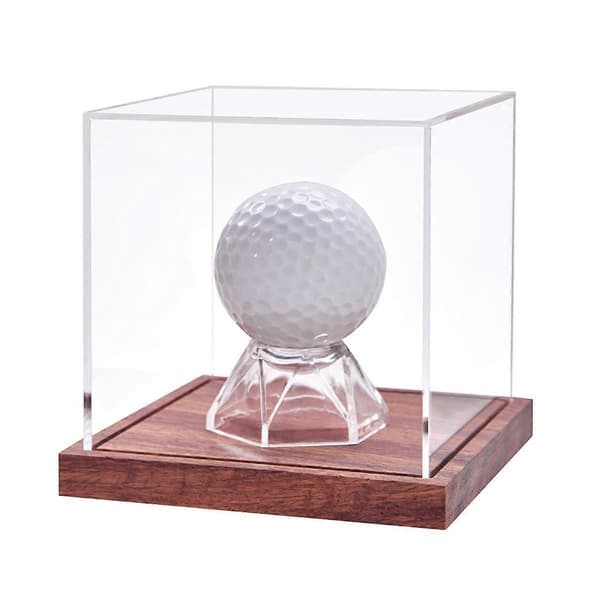 Akryl Golfbold Display Case forældre Opbevaringsboks Display Stativ til Baseball Samlinger Enkelt Transparent