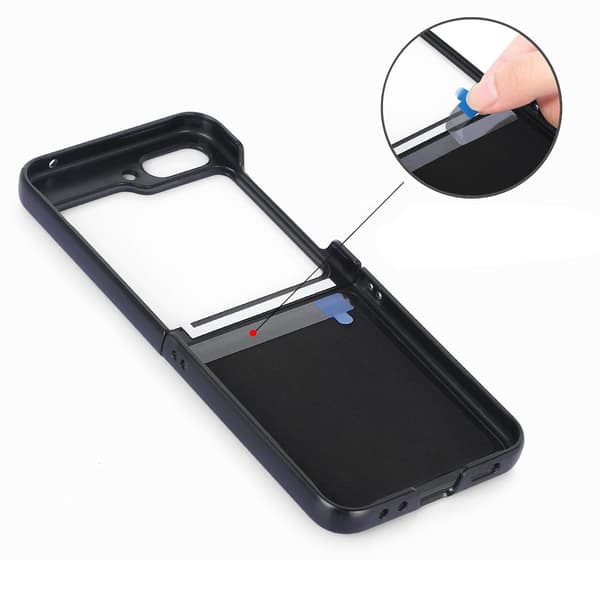 Fiber Pattern Style Case for Samsung Galaxy Z Flip 5 Marinblå