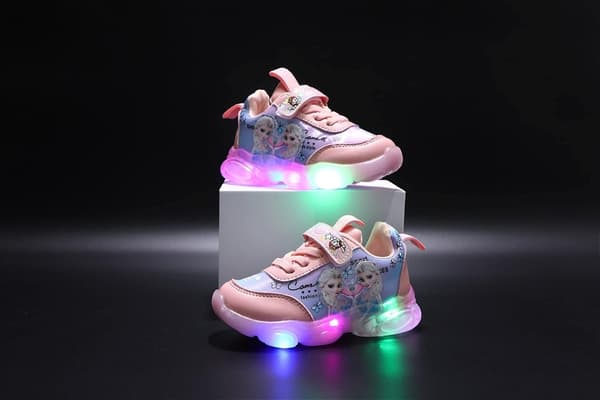 LED sko til piger, lette mesh sko, cross-training sko, afslappede børnesneakers B Pink B Pink 24