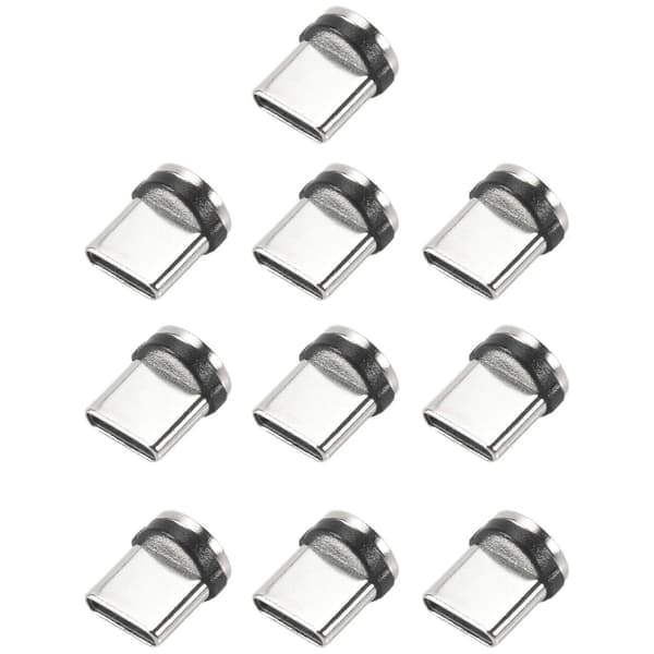 10 STK/SETT Rund Magnetisk Kabelplugg 8 Pin Type-C Plugger Hurtiglading Telefon Magnet Laderplugg