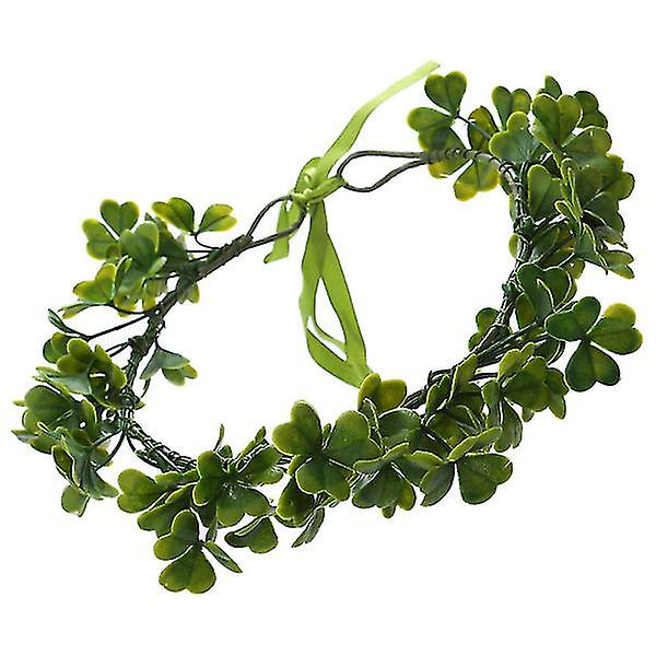 Saint Patricks Day Pannband Shamrock Crown Fairy Headpiece Shamrock Garland Headpiece