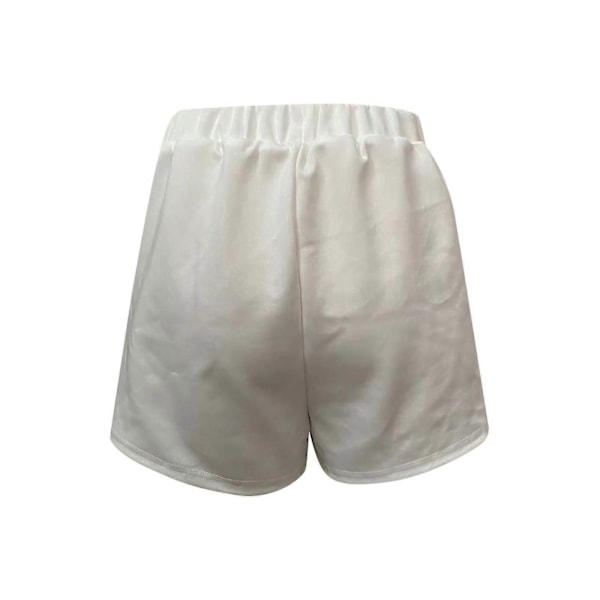 Lounge Shorts för Kvinnor, Träningsshorts, Enfärgade Shorts, Vardagsshorts med Ficka LGL Vit White S