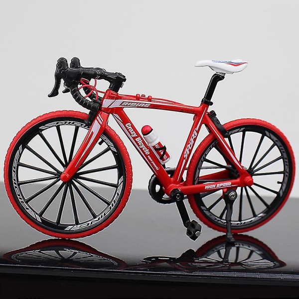 1:10 Mini Mountain Bike Diecast Metal Finger Cykel Racing Toy Track cycling red