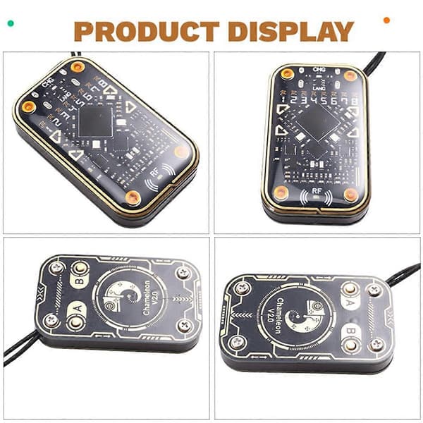 Chameleon Ultra V2.0 RFID Smart Chip Læser Emulator 125Khz 13.56Mhz Kort Dekoder NFC Duplikator+3xUI