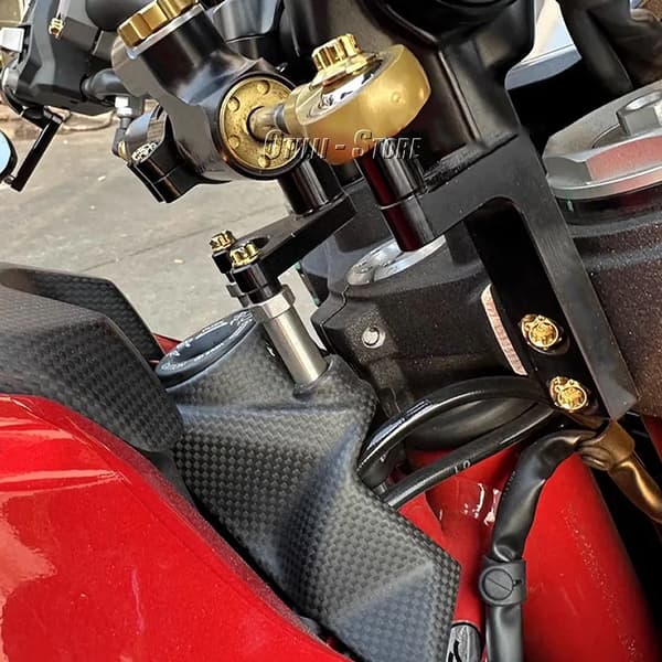 Motorcycle Accessories for Ducati HYPERMOTARD 950 SP 2016-2018 Steering Damper Stabilizer Bracket Kit Red Black Set 5