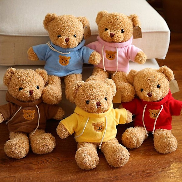 Teddybjörn Kläder Tröja Hoodies Plyschdocka Leksak Kläder Byt Set 5pcs 30cm doll