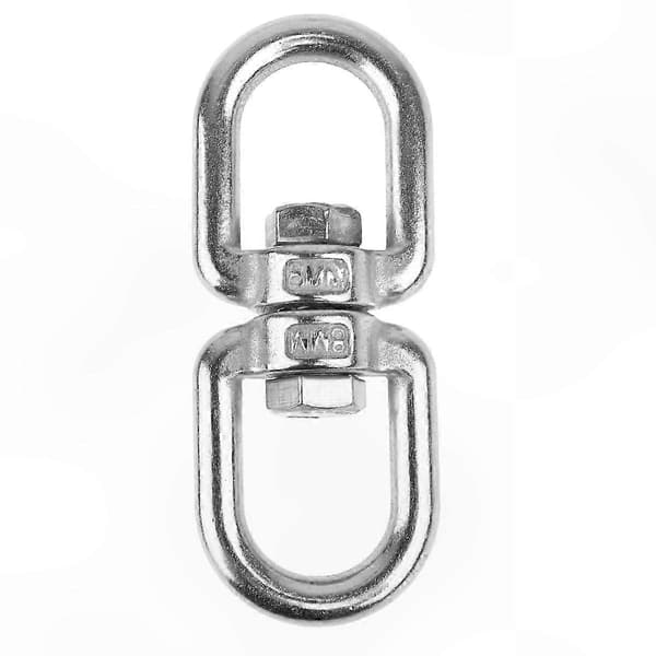 Gymnastikringe Tilbehørssæt - Rustfrit Stål Gyngekrog til Loftmontering, 9x9x5,5cm, Holdbar Fitnessudstyrskomponent Silver