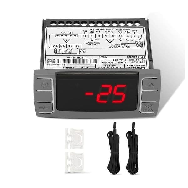 XR06CX-4N1F1 Temperaturkontrollere, Programmerbar Digital Termostat med Sensorprobe