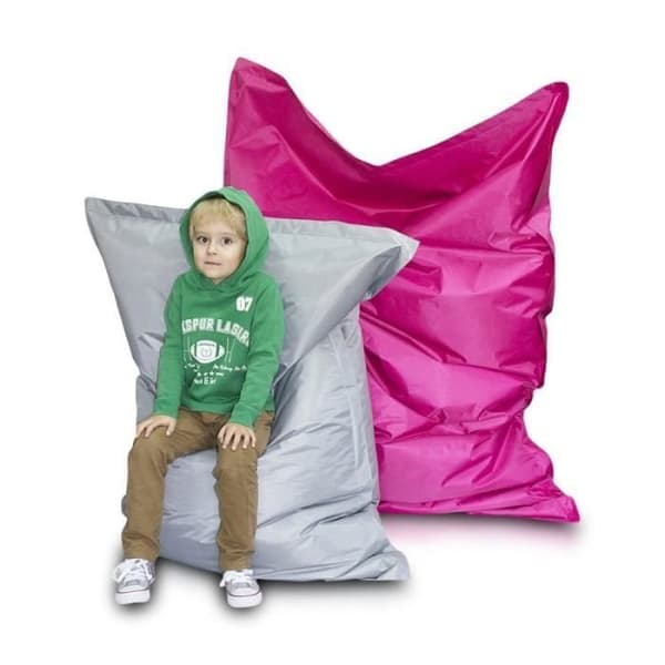 Stor gul barnpuff 140x100cm dekorativ sittplats för vardagsrum/sovrum.