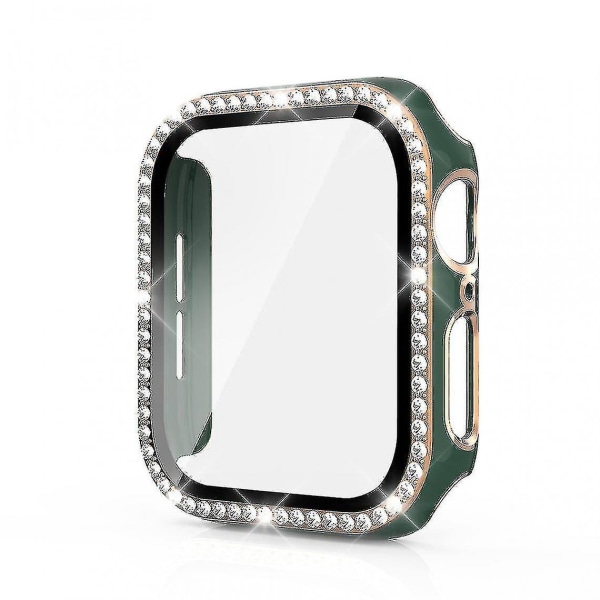 Grön/guld galvaniserad kristallram Tpu- case för Apple Watch 4/5