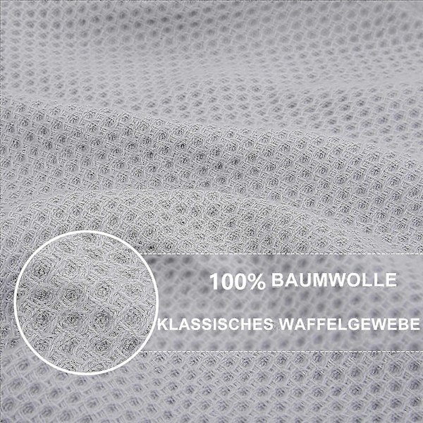 6-pack 100% Cotton Terry Dishcloths Kitchen Dish Cleaning Hanging Loop Light Gray Light gray 34*73cm