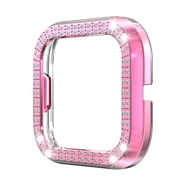 Snygg Rhinestones Smart Watch Skyddsplätering Cover Case Shell Fo Pink
