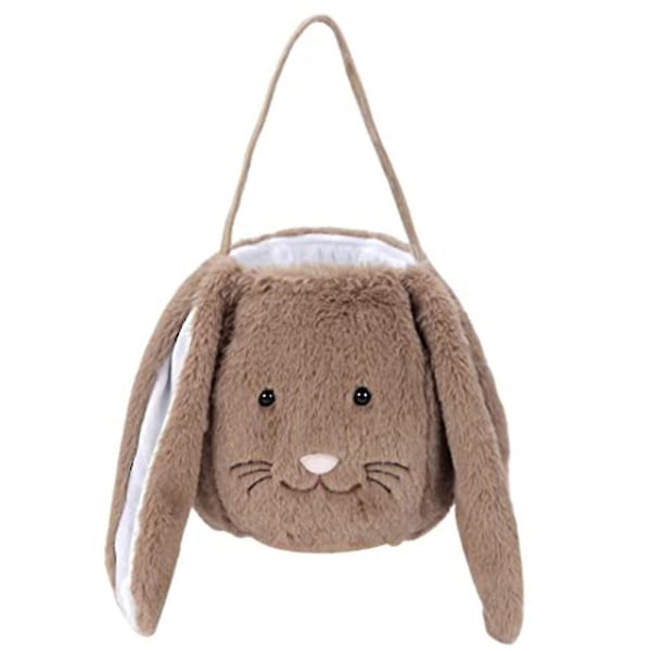 Påskfest kaninkorg med långa plyschöra för barn Äggjakt Godispåse Bunny Tote Bag Gifts