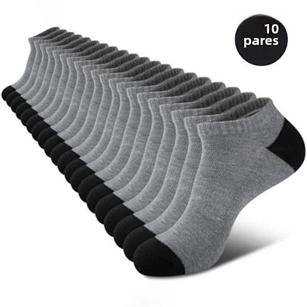 10 paria korkealaatuisia miesten urheilu- ja juoksusukkia kevään ja kesän ulkoiluun, hengittävät lyhyet sukat 10 Grey One Size