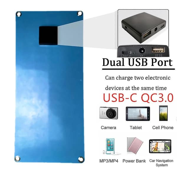 300w Solcellepanel 12v 5v Dobbel Usb Monoin Solceller Lader -5