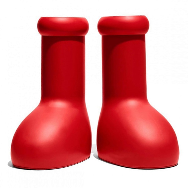Stora Röda Skor, Anime Regnstövlar för Män och Kvinnor, Vattentäta Halkfria Tjocka Sula Eva Stora Röda Stövlar - bra Red 8.5 UK Wide - 27.5cm