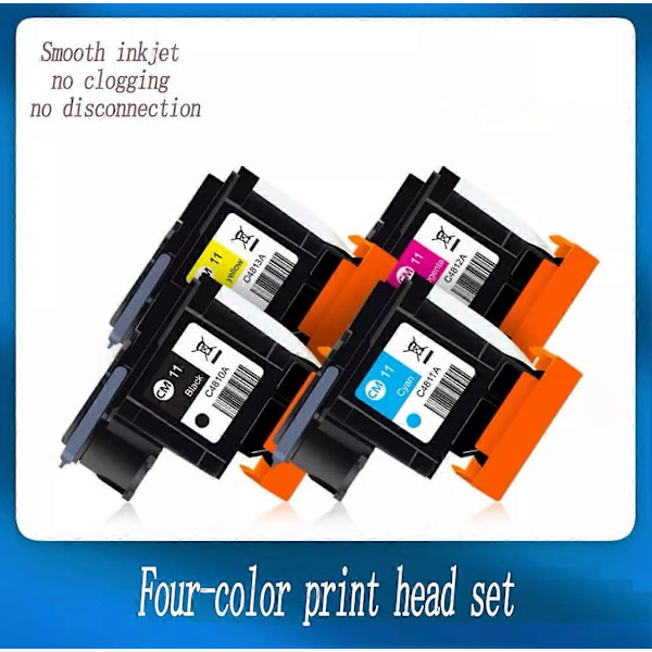 C4810A C4811A C4812A C4813A Fire Farve Printhoved til HP Business Inkjet 2250 2200 1000 Printer - Bla Multicolor Cyan