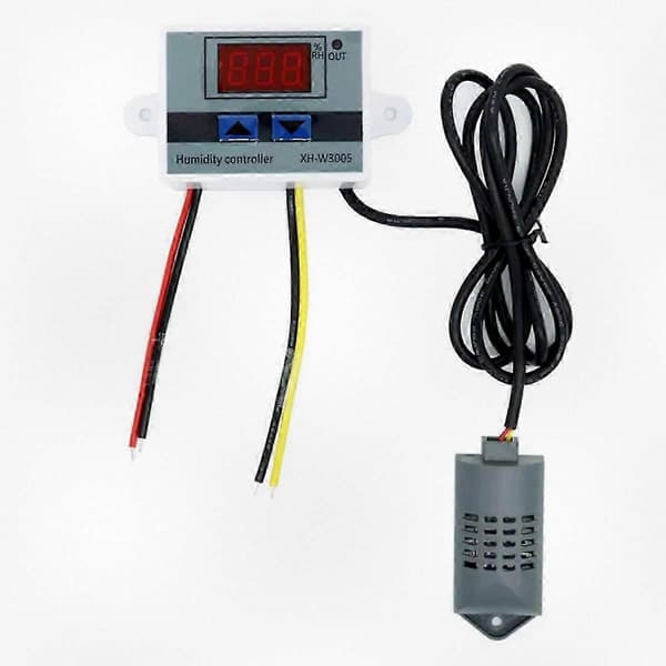 Digital fuktighetskontroller 220V med SHT20-sensor, hygrometer og EU-plugg for presis klimakontroll