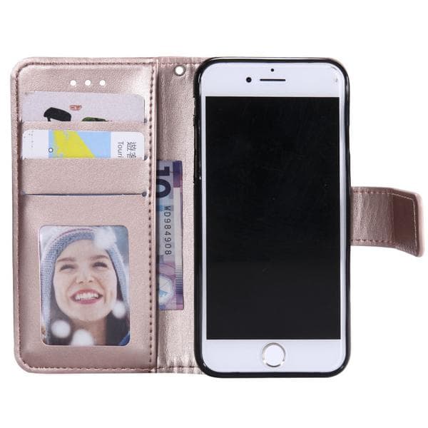iPhone 7/8/SE (2020/2022) - Mandala Wallet Case - Rosaguld