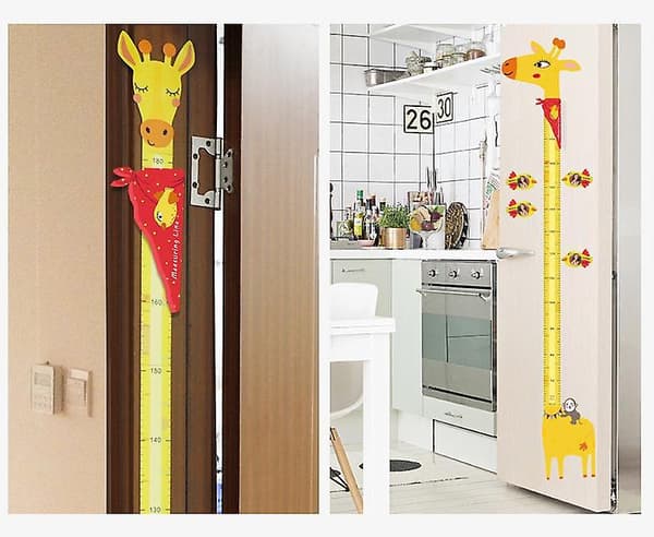 [LCS] 3D Kids Growth Magnetic Height Chart Removable Wall Decal giraffe