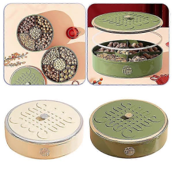 Flerlags fruktskål i retrostil med flere rom for tørket frukt Cream One Layer