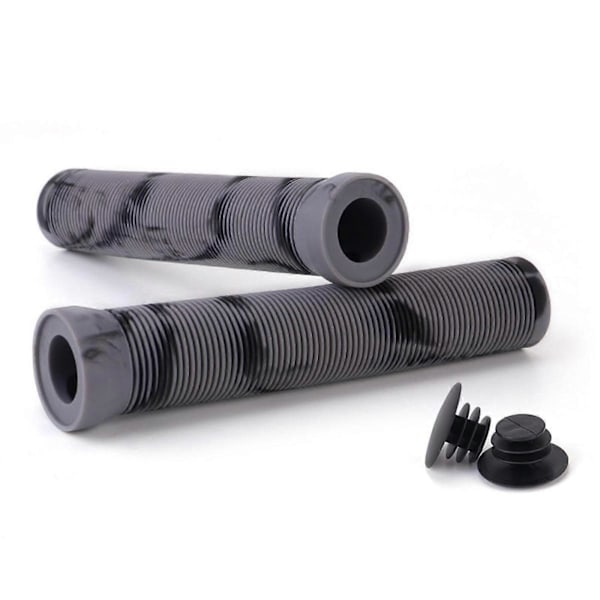 2 stk. Sykkelstyre Grips Sykkel Grips for BMX Terrengsykler Sykkeldeler svart grå black 1.65cm