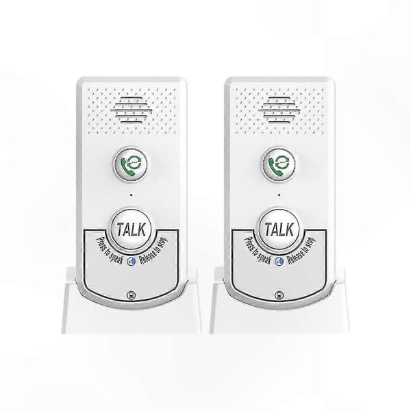 Wireless Intercom System for Home, 2-Pack Two-Way Voice Communication with Ultra-Long Range and Portability white